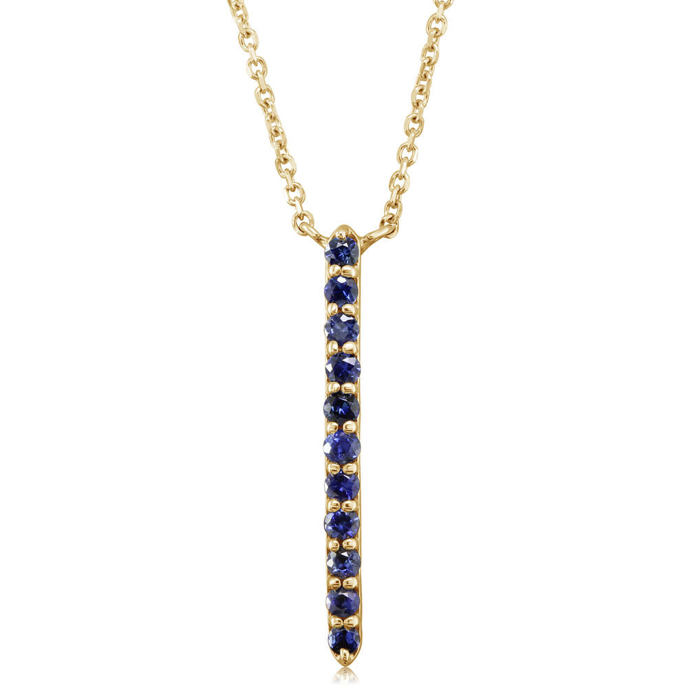 14K Yellow Gold Sapphire Neckpiece