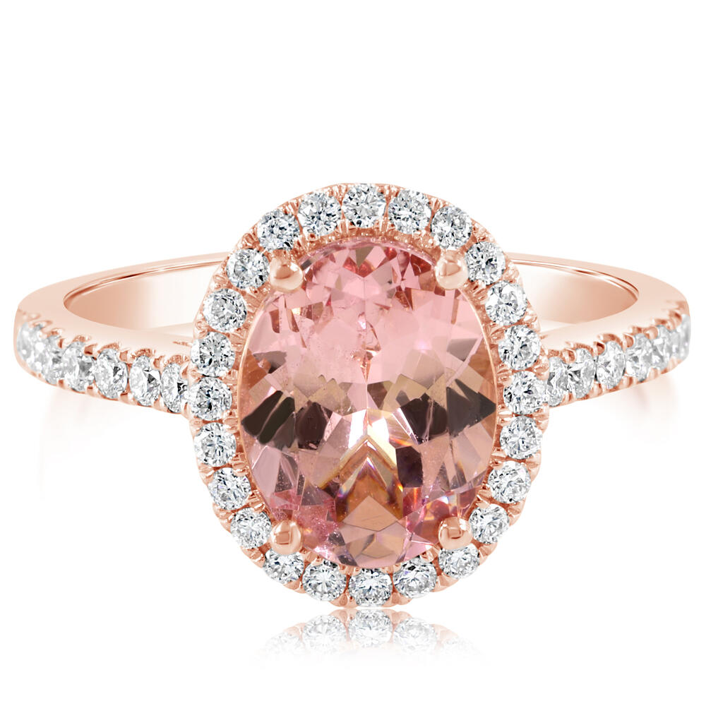 14K Rose Gold Lotus Garnet/Ring