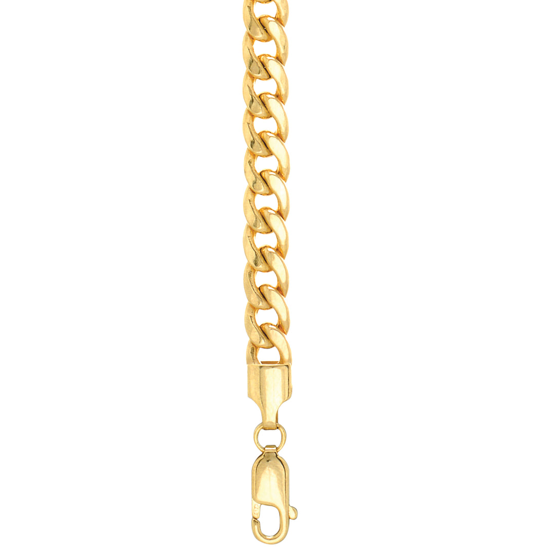 10K Gold 5.5mm Semi-Solid Miami Cuban