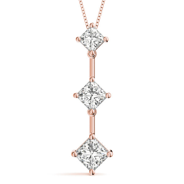 Three Stone Diamond Pendant