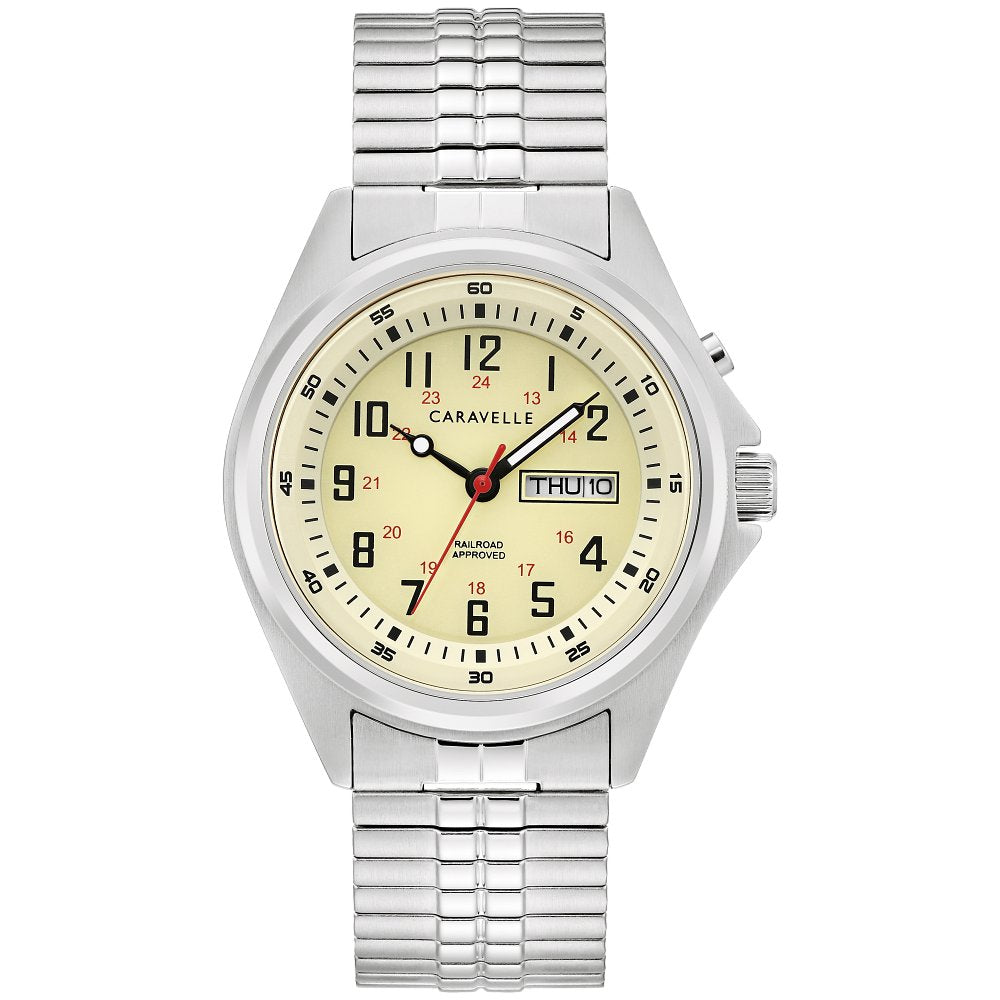 Caravelle Stainless Steel Classic CAR Mens Watch