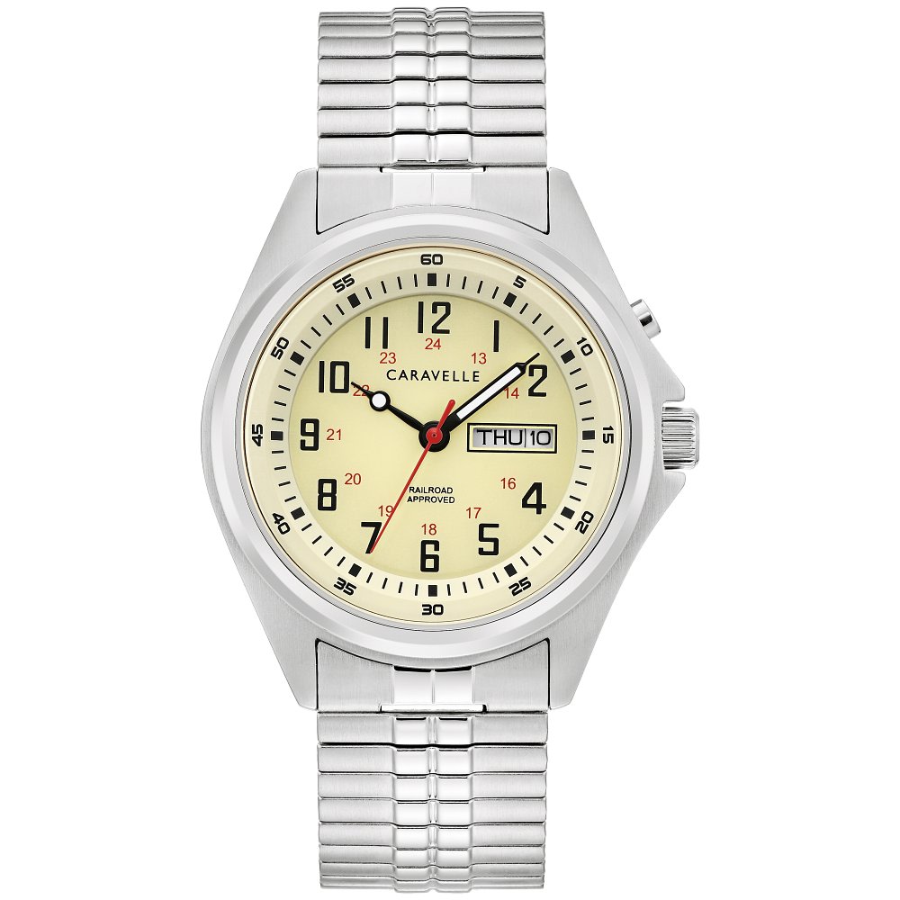 Caravelle Stainless Steel Classic CAR Mens Watch