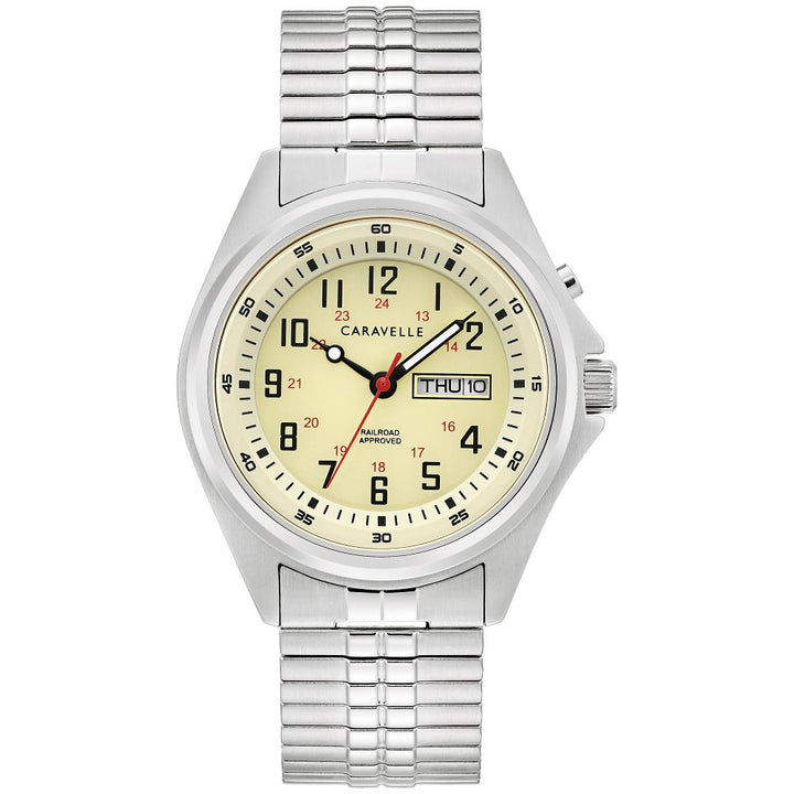 Caravelle Stainless Steel Classic CAR Mens Watch