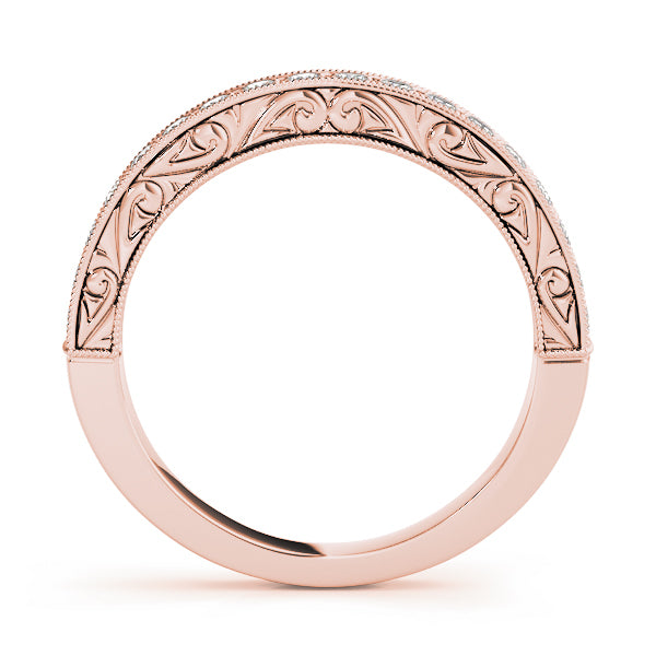 18K Rose Gold 1/3 ct tw Diamond Wedding Ring