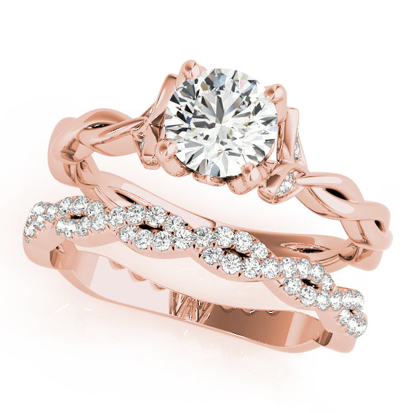 18K Rose Gold 7/8 ct tw Solitaire Diamond Engagement Ring