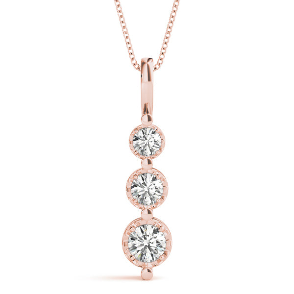 Three Stone Diamond Pendant