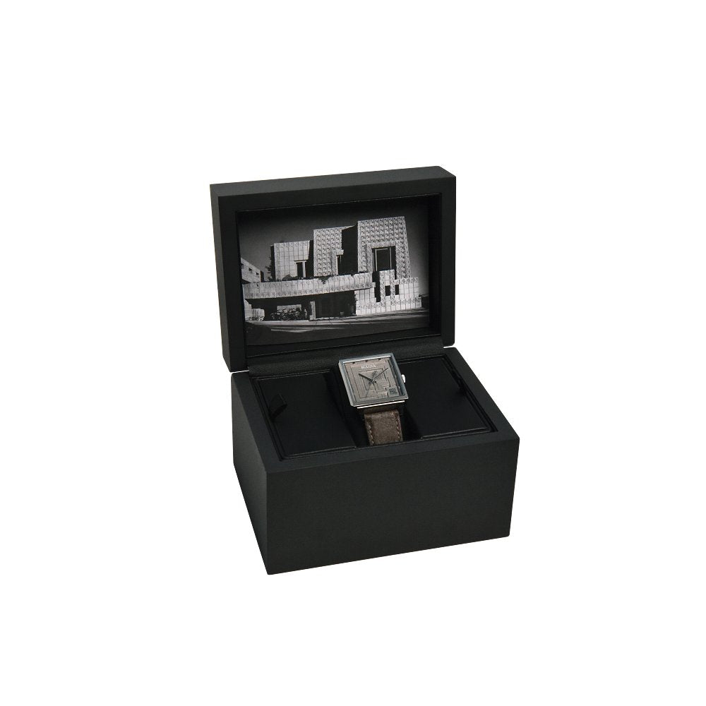 Bulova Stainless Steel Frank Lloyd Wright Mens Watch