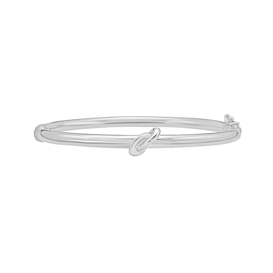 Silver Stationed Knot Bangle