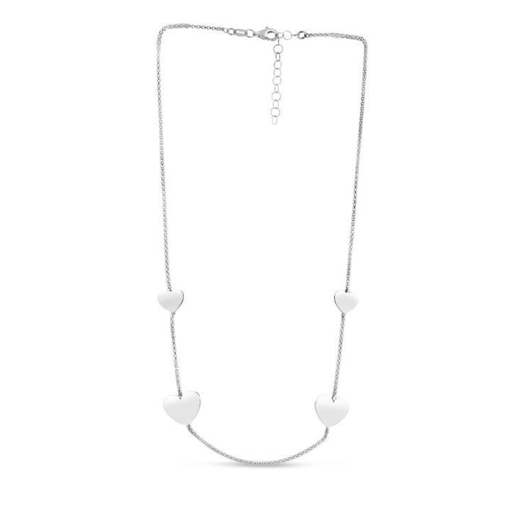 Silver Heart Station Chain