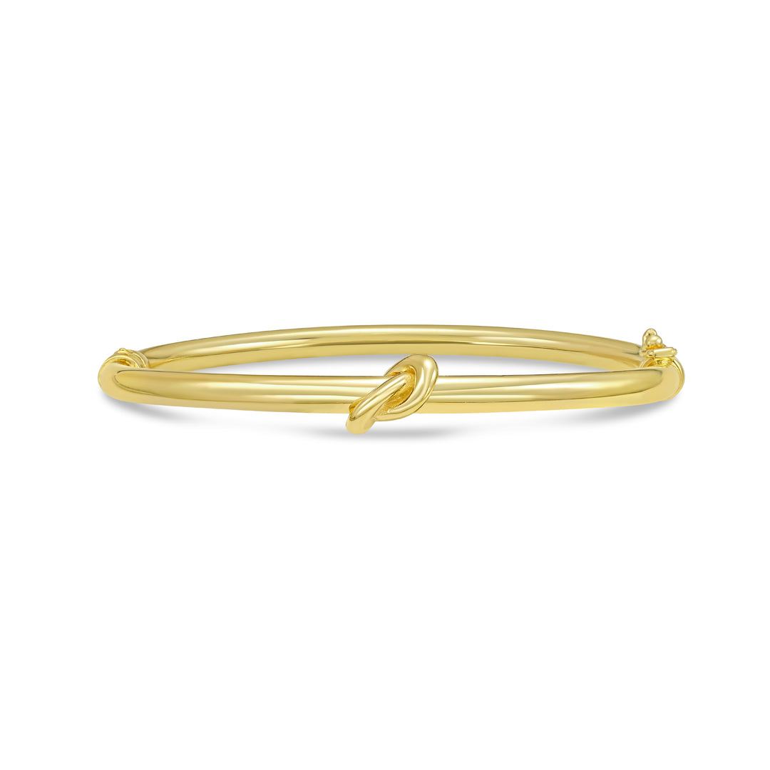 Gold Over Silver Stationed Knot Bangle