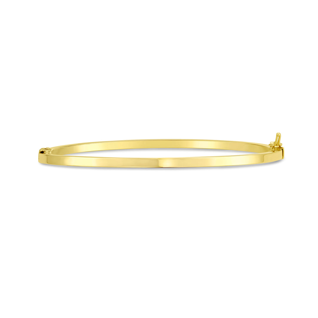 14K Stackable Flat Bangle