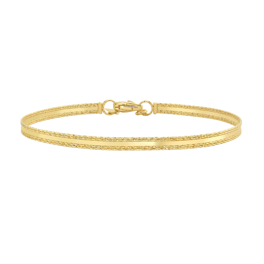 14K Sparkle Spring Bangle