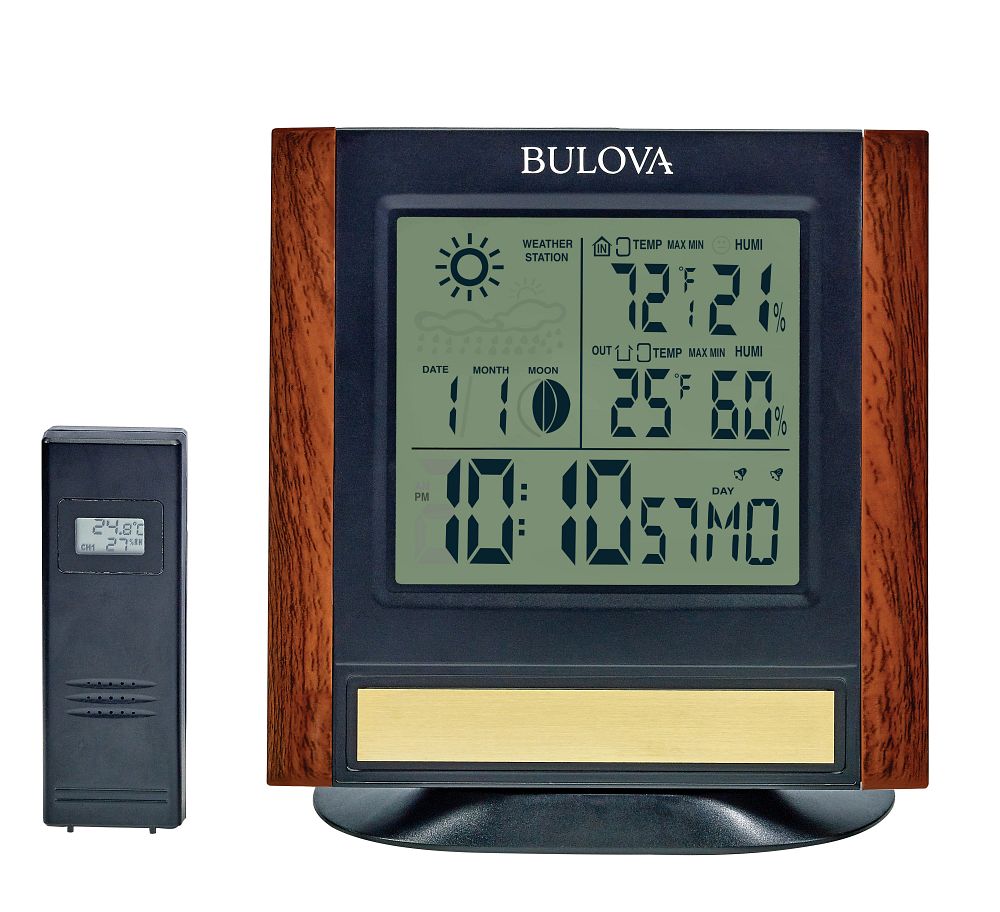 Bulova  Table Top   Weather Station Clock