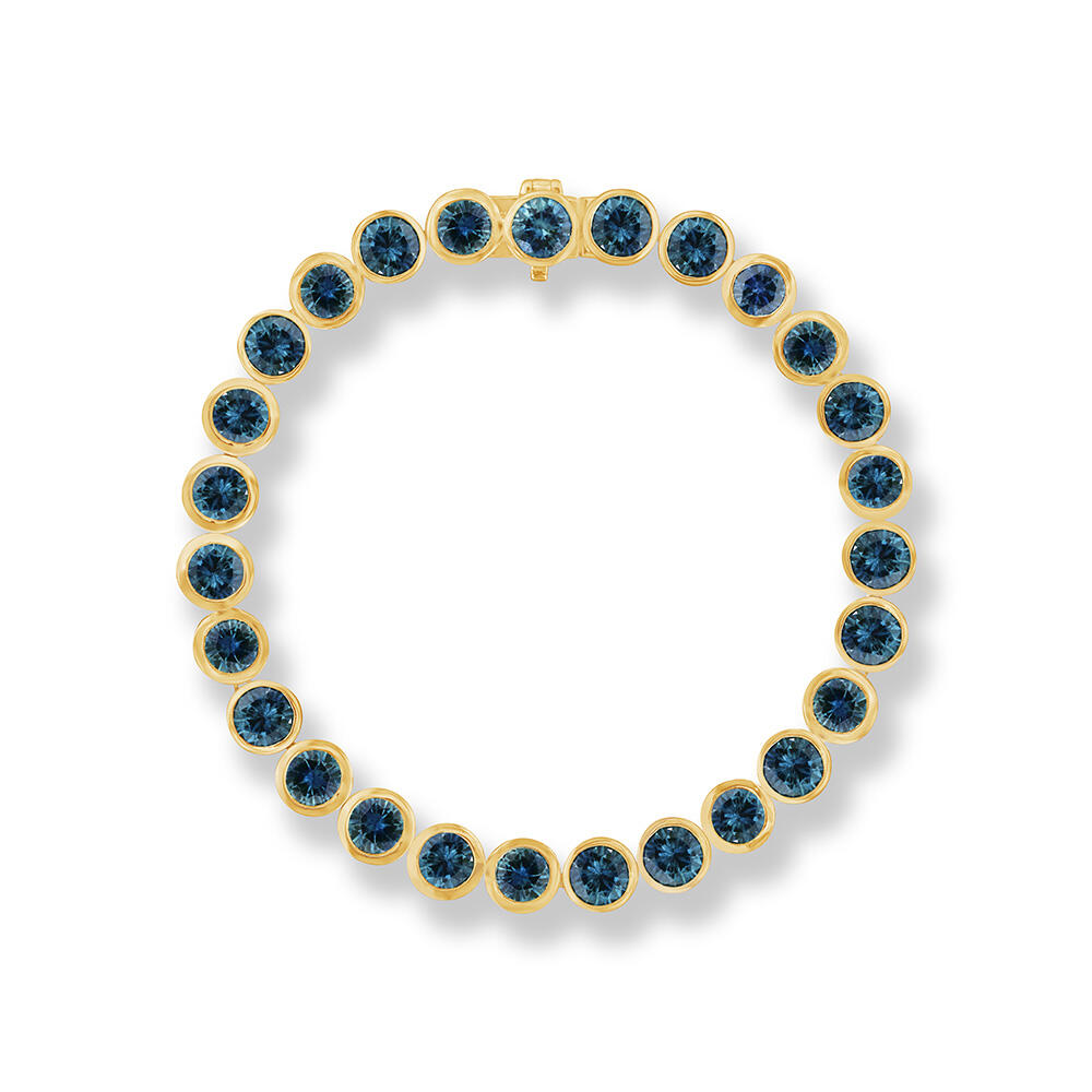 14K Yellow Gold Montana Sapphire Bracelet