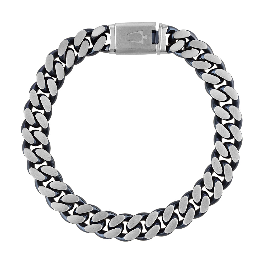Bulova Stainless Steel Classic Jewelry Mens Bracelet
