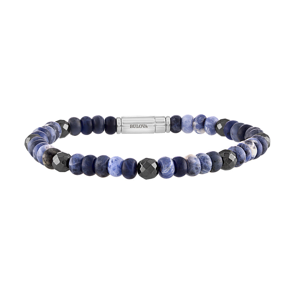 Bulova Sterling Silver 925 Performance Jewelry Mens Bracelet