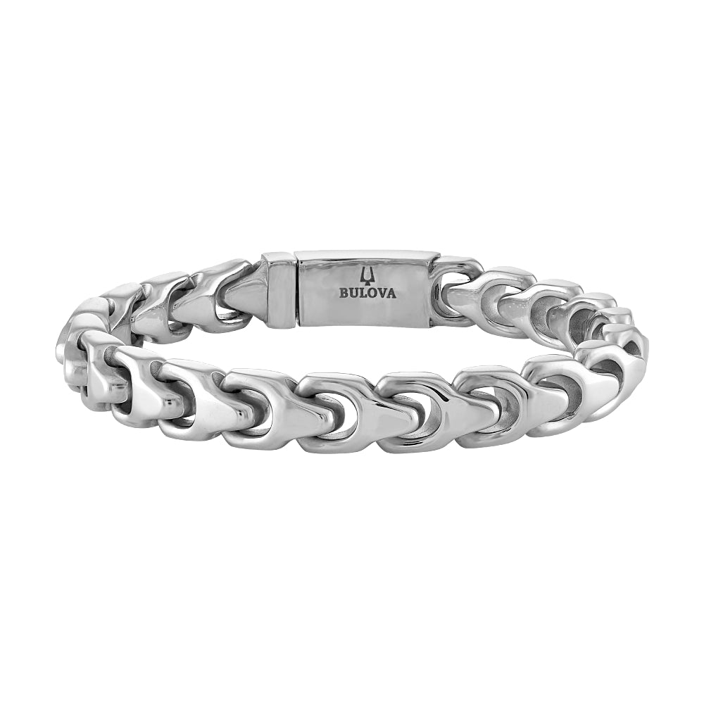 Bulova Stainless Steel Classic Jewelry Mens Bracelet