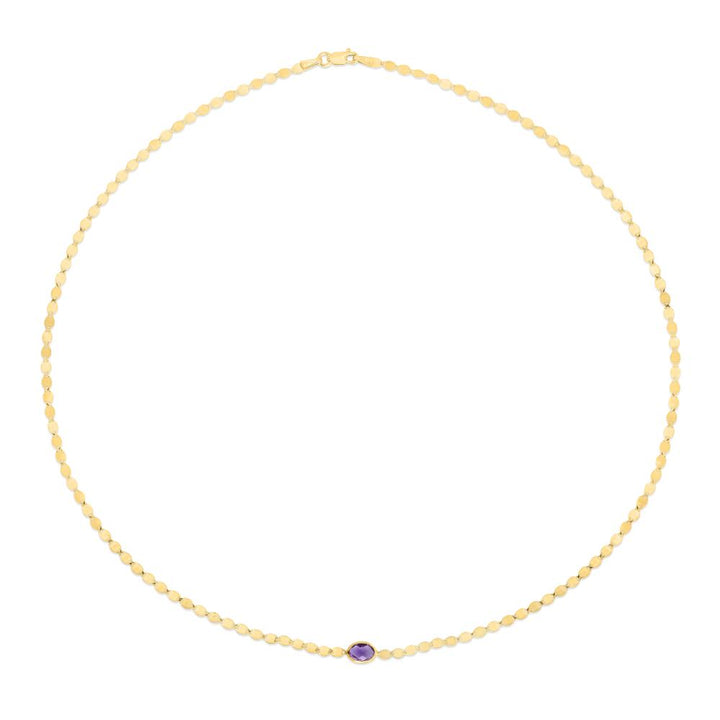 14K Amethyst Mirrored Chain Bracelet