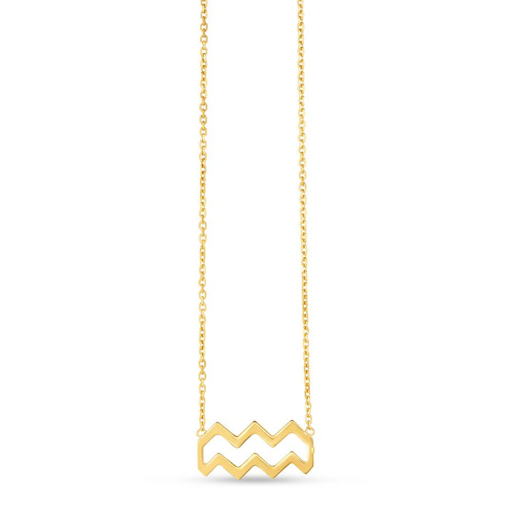 14K Gold Aquarius Necklace