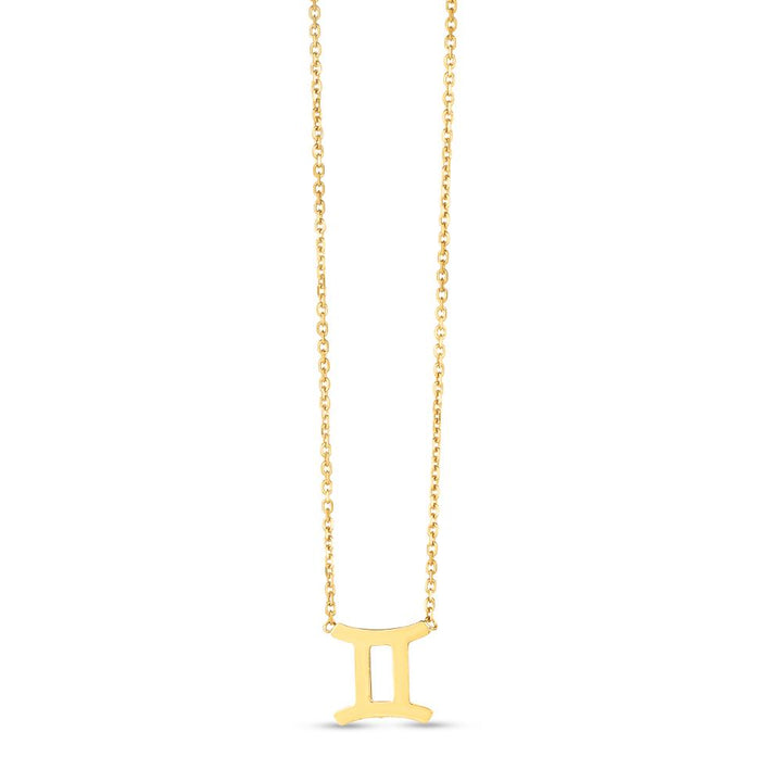 14K Gold Gemini Necklace