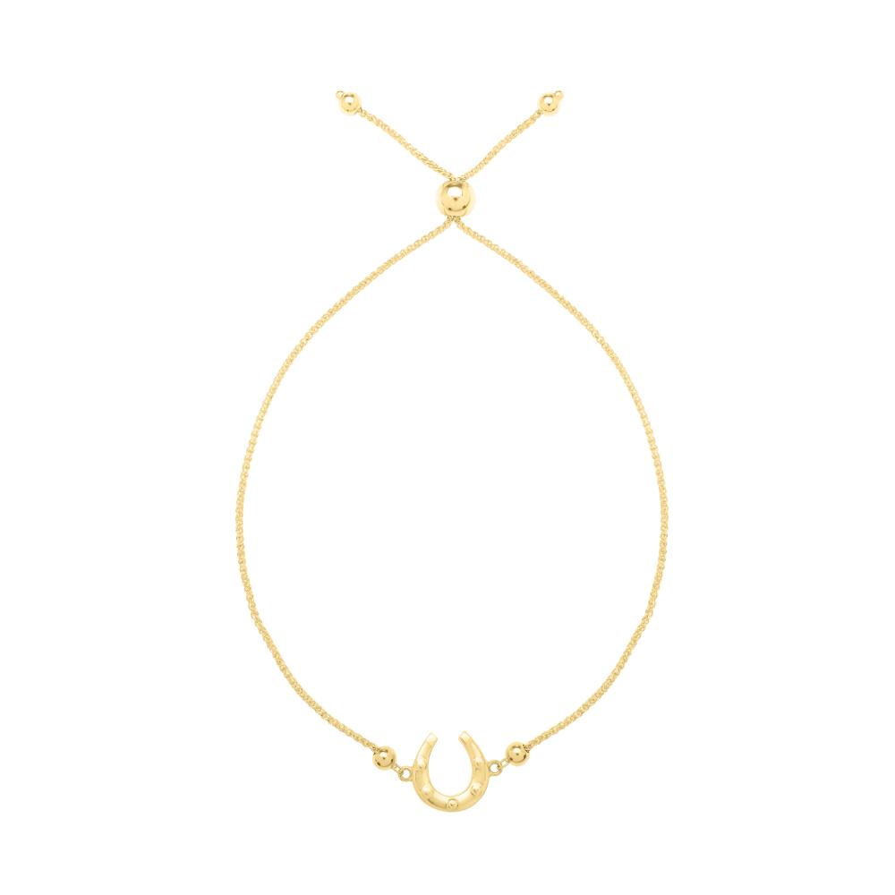 14K Adjustable Heart Bolo Bracelet