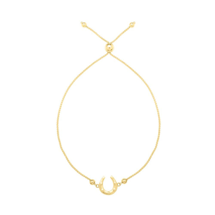 14K Adjustable Heart Bolo Bracelet