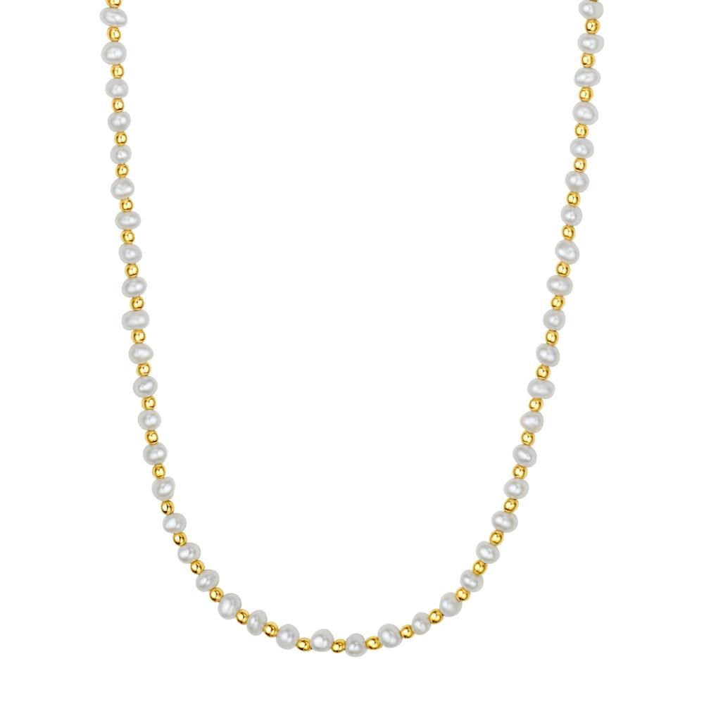 14K & Pearl Bead Necklace