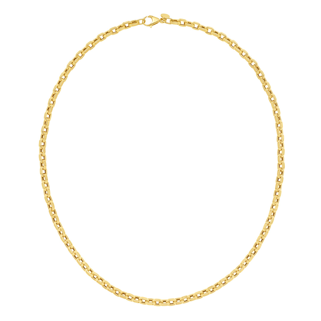 14K Mens Oval Link Necklace