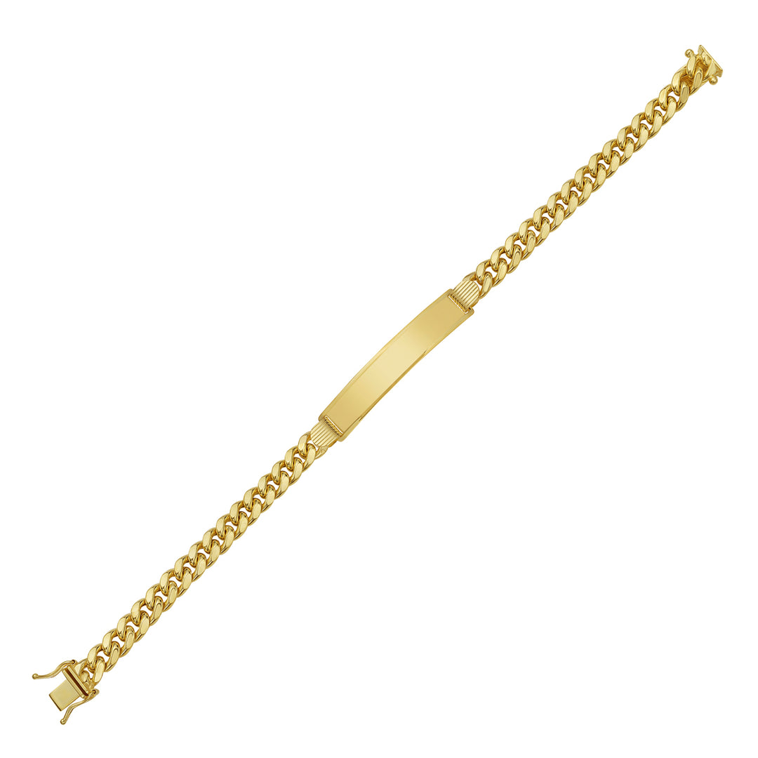 14K Gold 6.6mm  Lite Cuban ID Bracelet