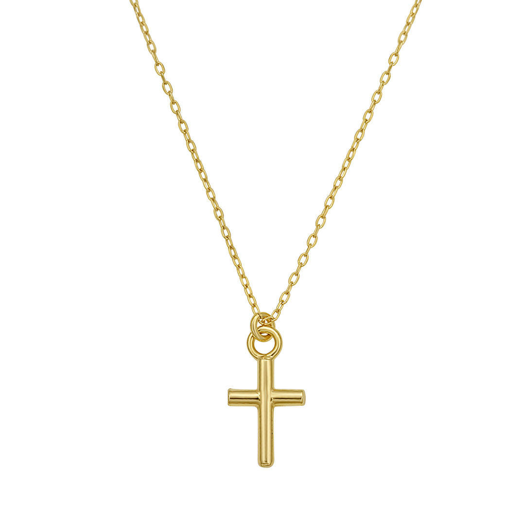 14K Mini Cross Necklace