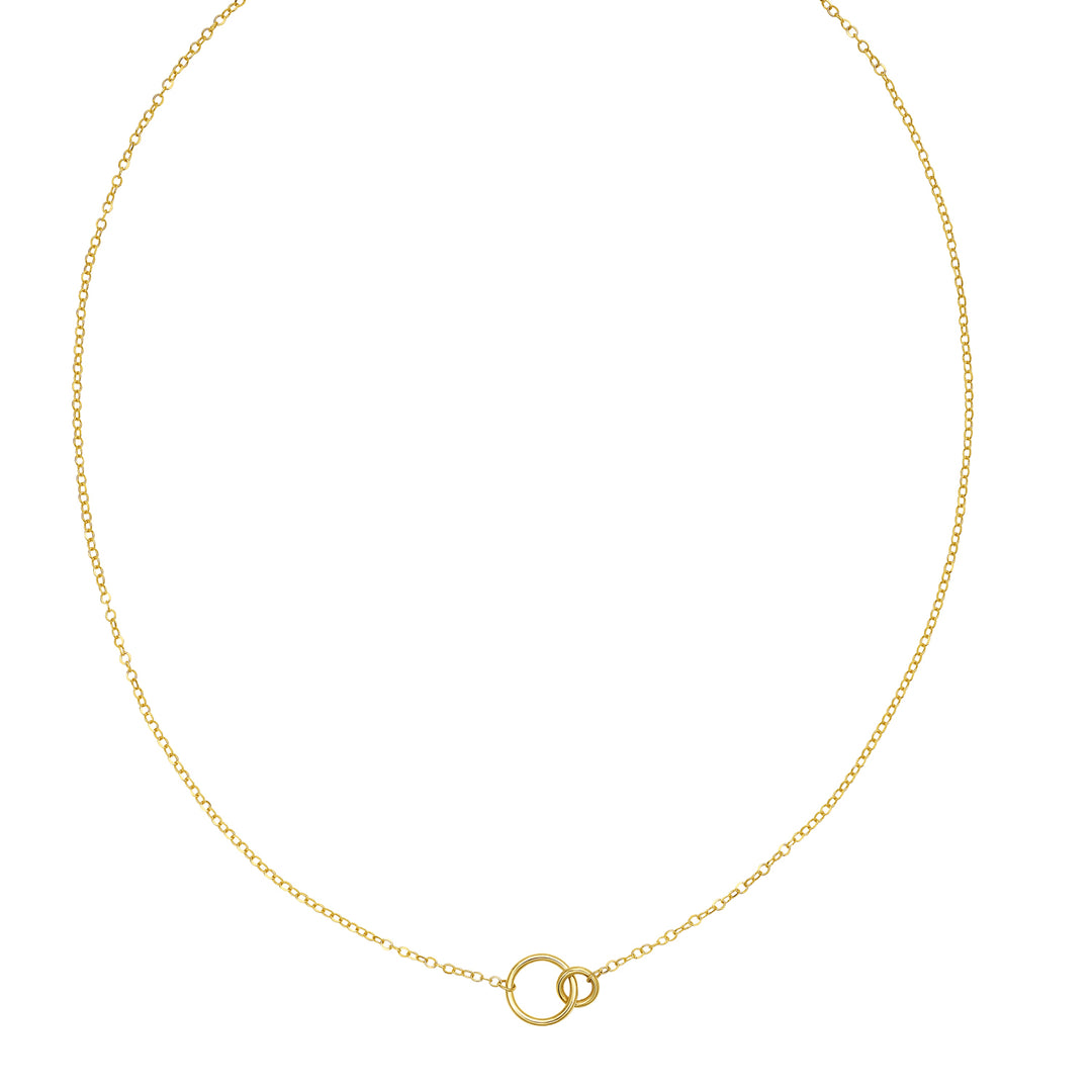 14K Interlocking Circles Necklace