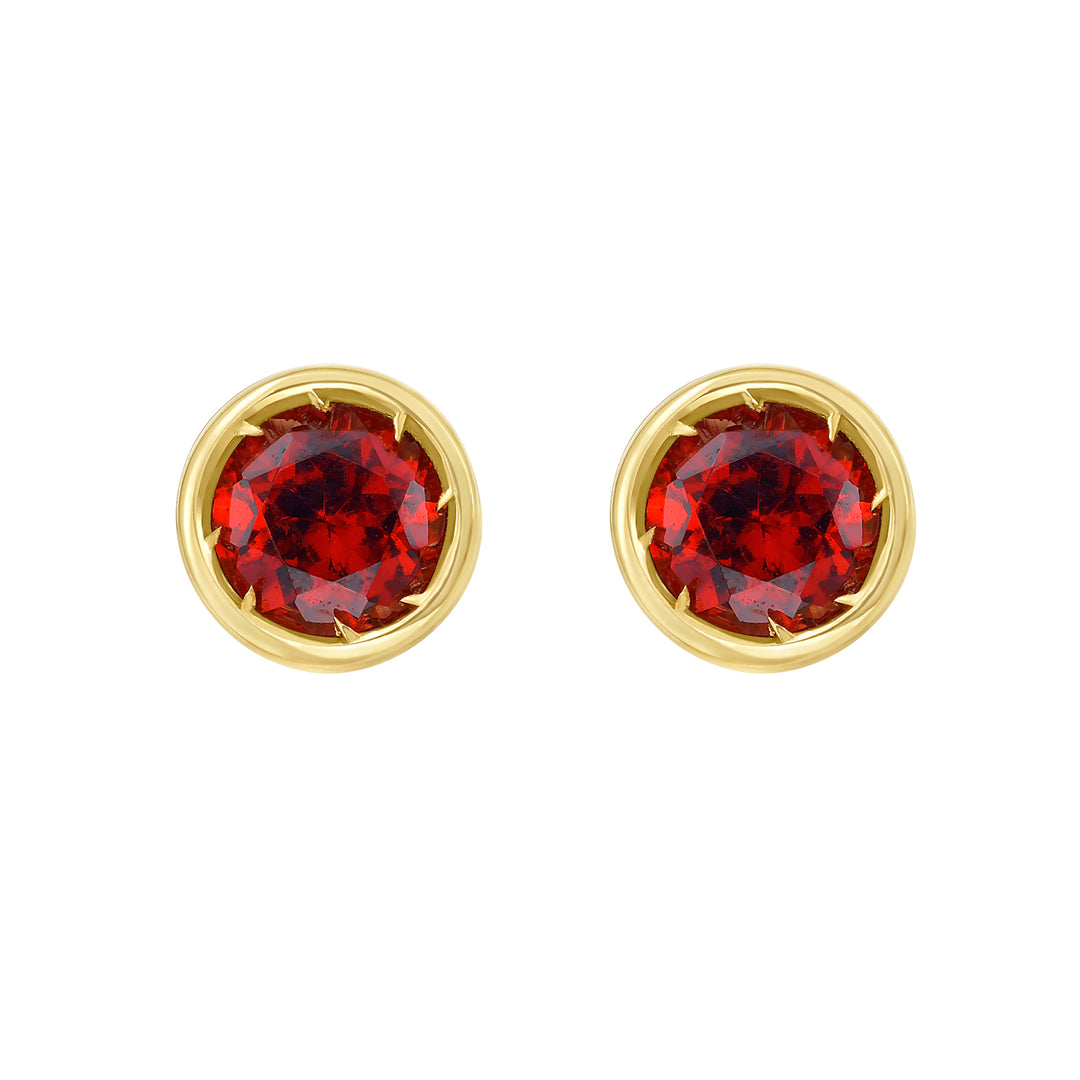 14K Garnet Birthstone Earrings