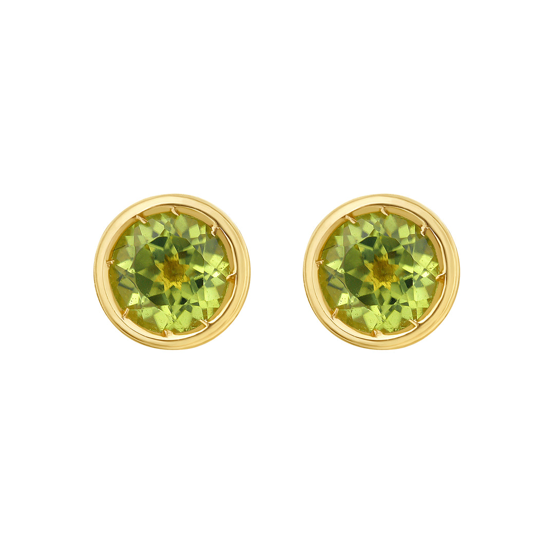 14K Peridot Birthstone Earrings