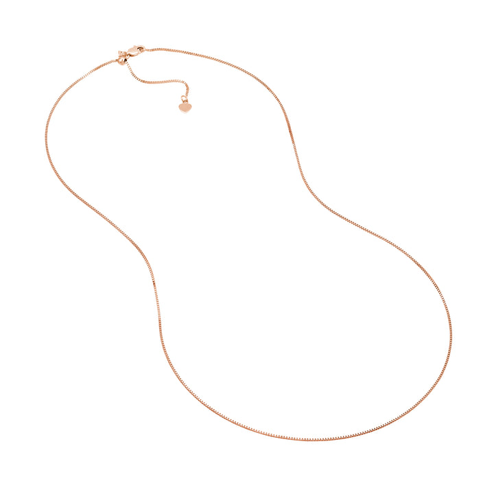 0.8mm Box Chain with Slider Bead
