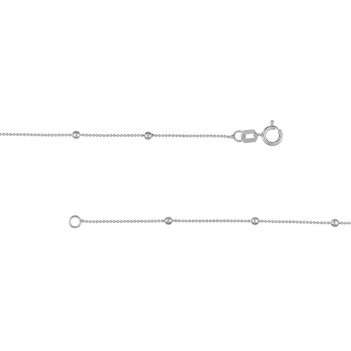 Mini Ball Station Bead Chain Necklace