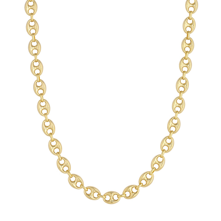 10mm Puff Mariner Chain with Fancy Oval Lobster Lock