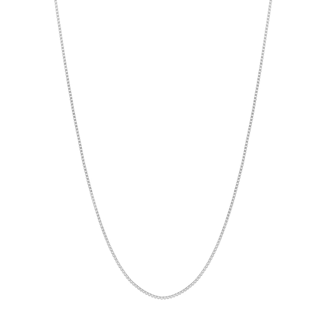 0.8mm Sterling Box Chain w/Slider Bead