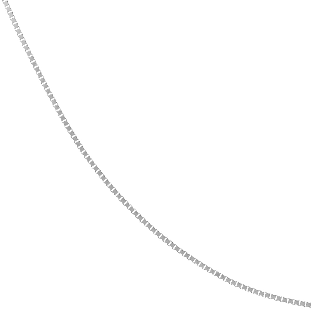 0.8mm Sterling Box Chain w/Slider Bead