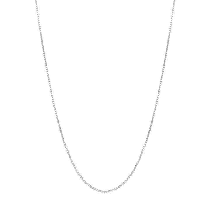 0.8mm Sterling Box Chain w/Slider Bead