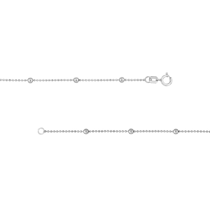Sterling Silver Bead Station Chain