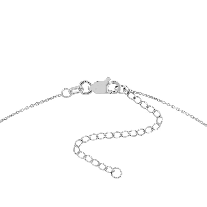 Sterling Silver Curved Diamond-Cut Bar Adjustable Necklace