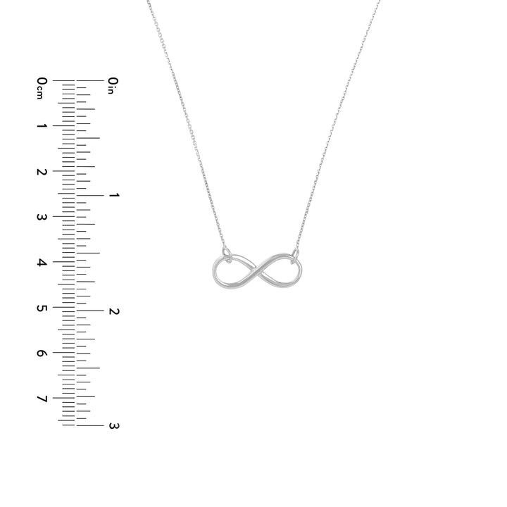 Plated Sterling Silver Infinity Necklace