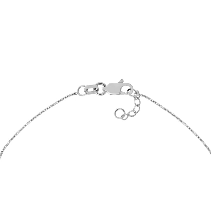 Plated Sterling Silver Long CZ Cross Bracelet