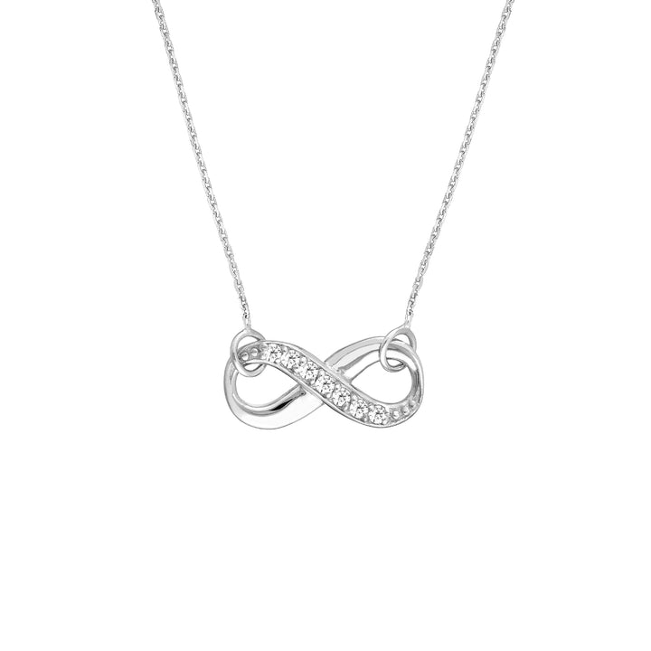 Infinity Adj. Necklace with 1/15tcw Diamond