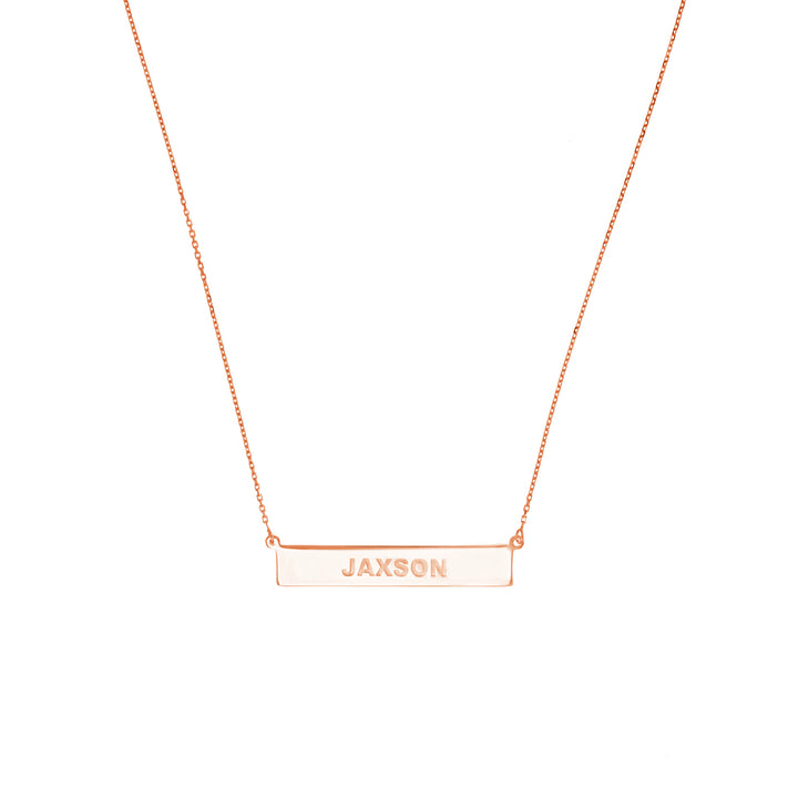 Engravable Bar & Adjustable Necklace