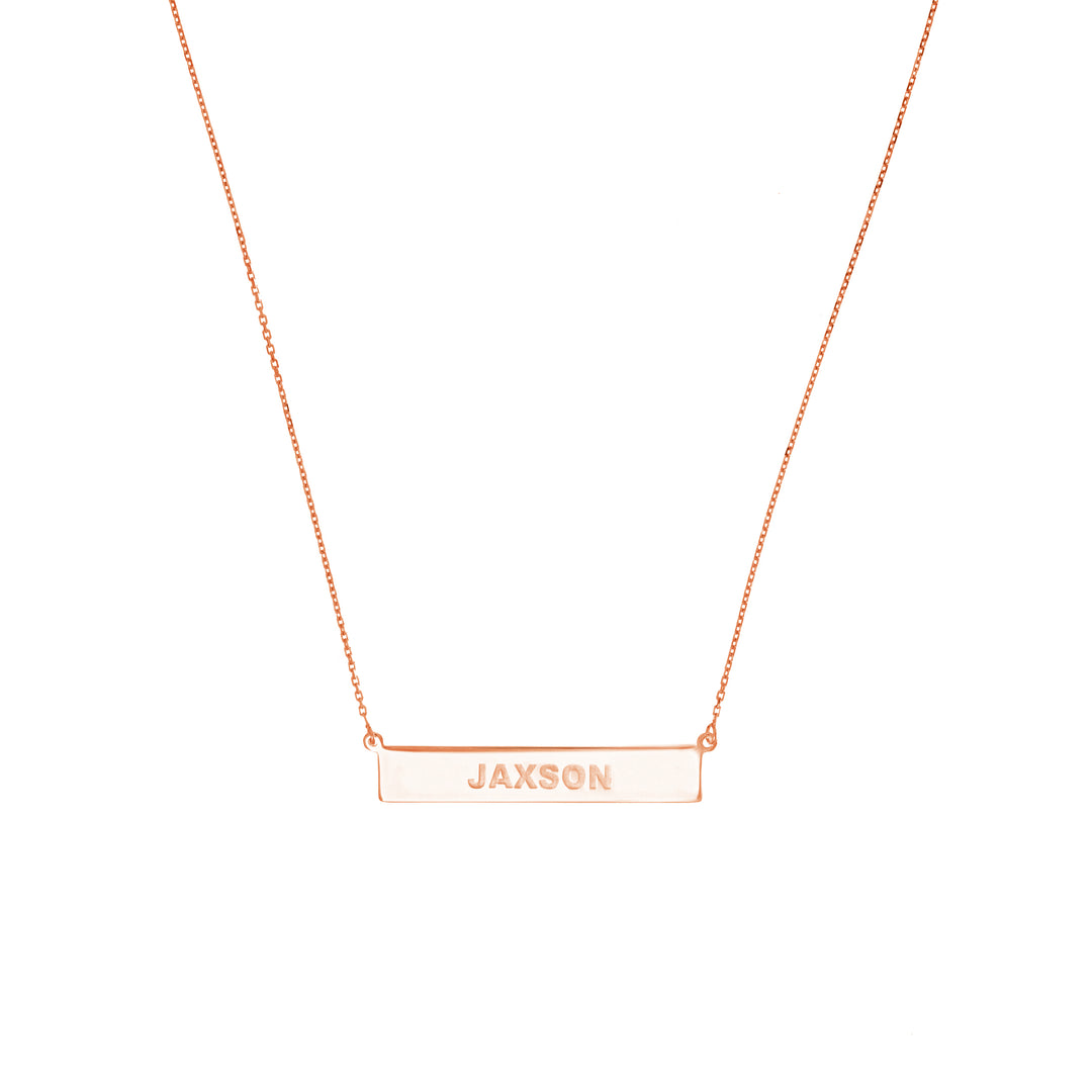 Engravable Bar & Adjustable Necklace