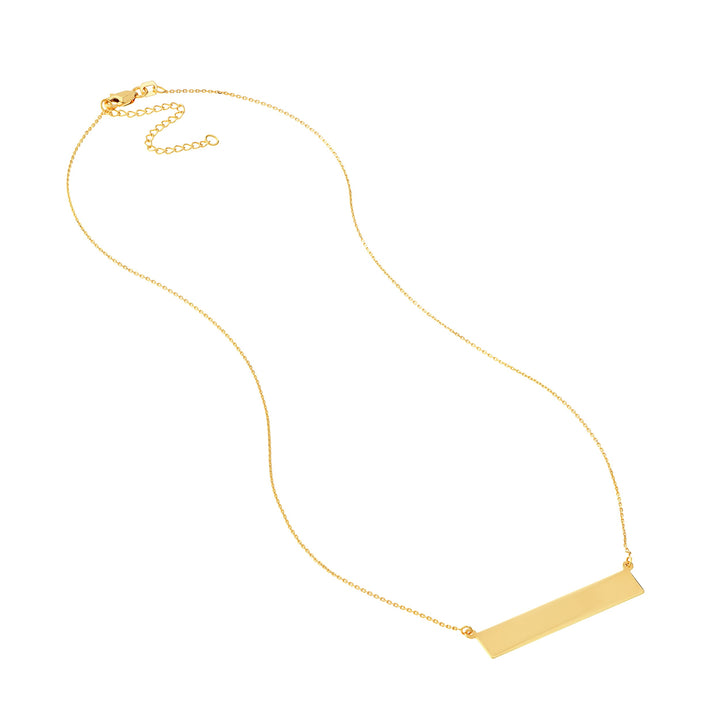 Engravable Bar & Adjustable Necklace