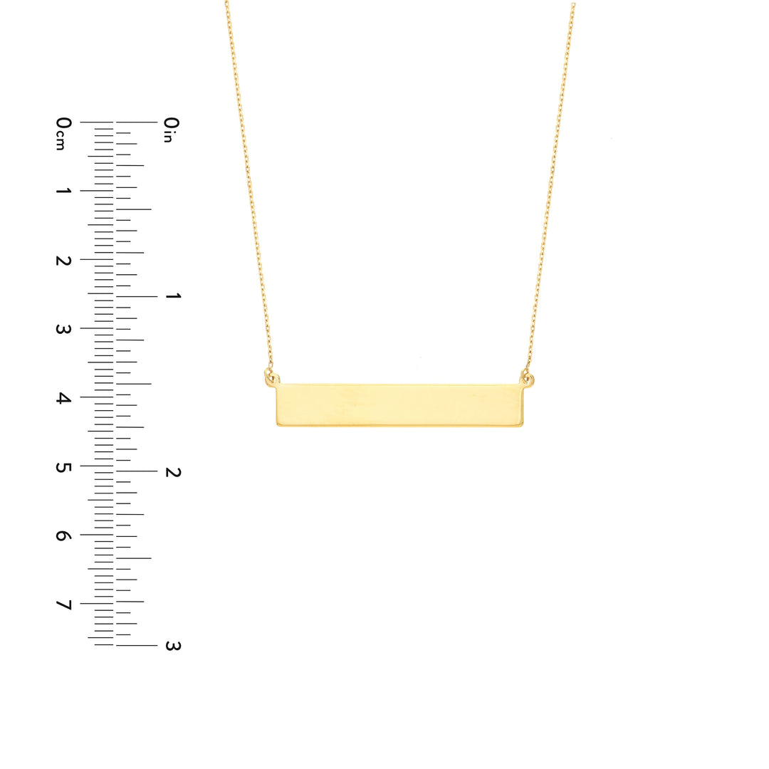Engravable Bar & Adjustable Necklace