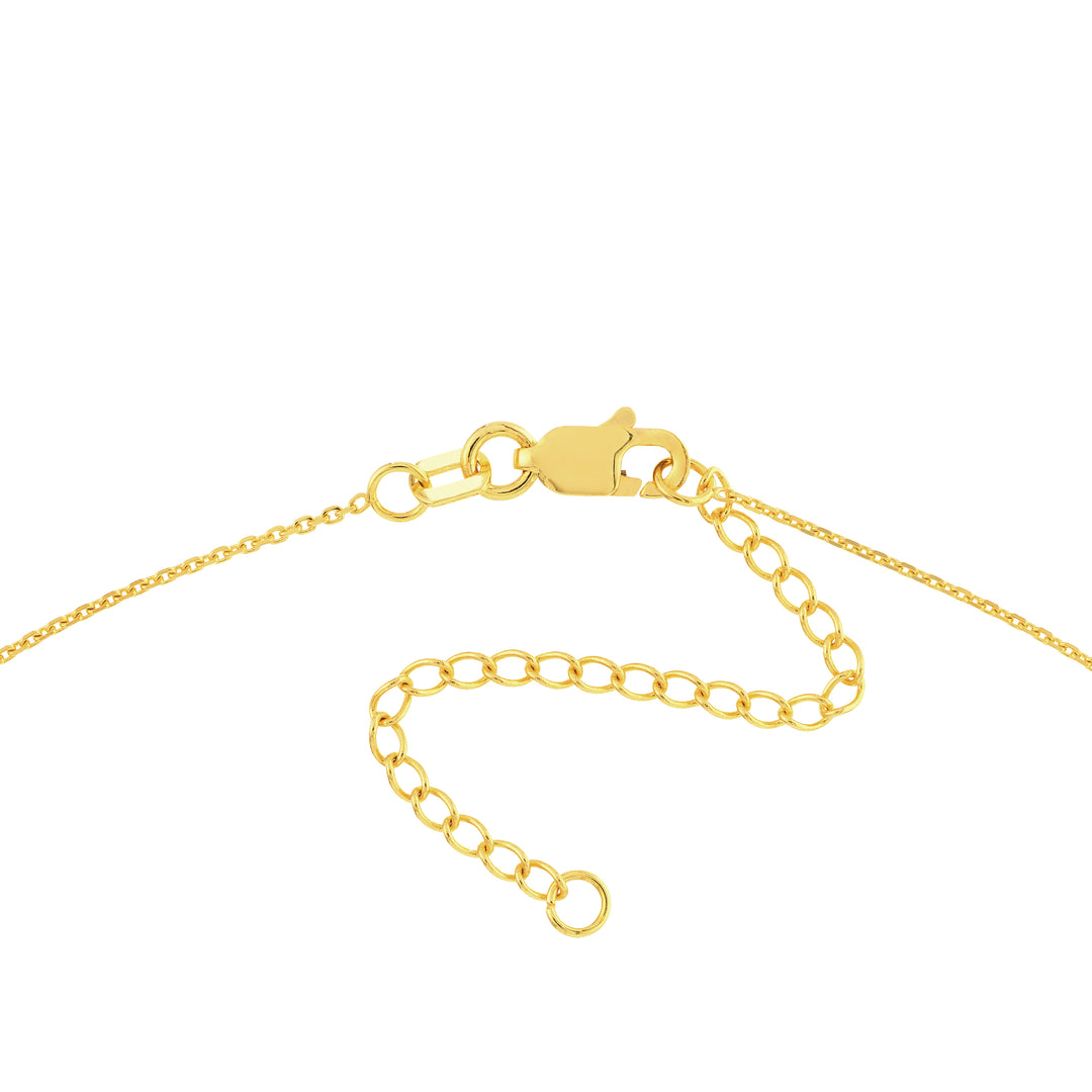Adjustable 18 Bar Necklace with 2pt Diamond
