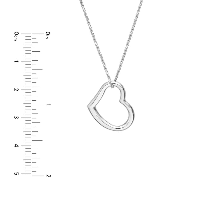 Open Heart Pendant Adjustable Necklace